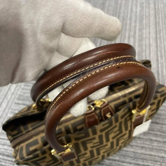 FENDI Zucca Canvas Hand Bag Brown - Picture 5 of 8